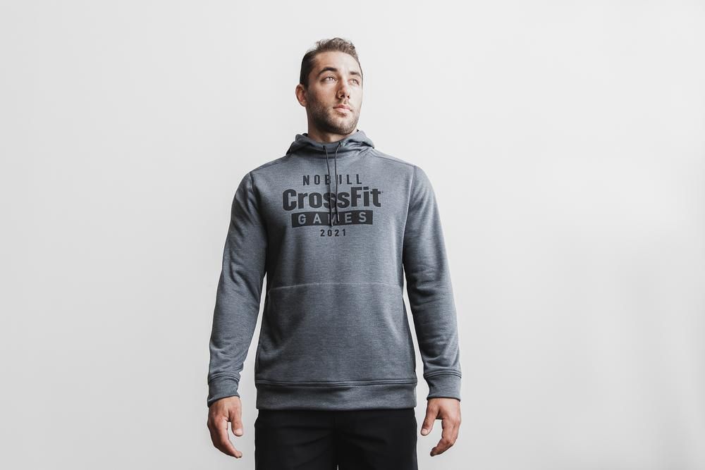 NOBULL Crossfit Games® 2021 Kapüşonlu Sweatshirt Erkek - Gri - Turkiye (PSX-963415)